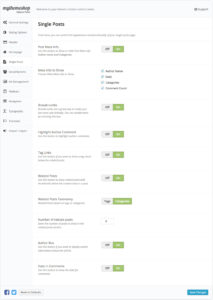 SociallyViral Single Post Settings